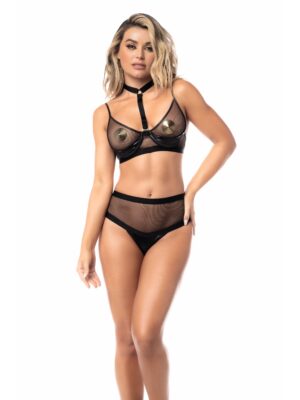 Sheer Mesh Bra & High Waist Thong Panty Set Mapale Nisha