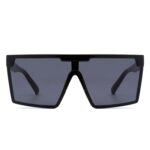 Vitalize - Oversize Retro Square Flat Top Tinted Fashion Women Sunglasses