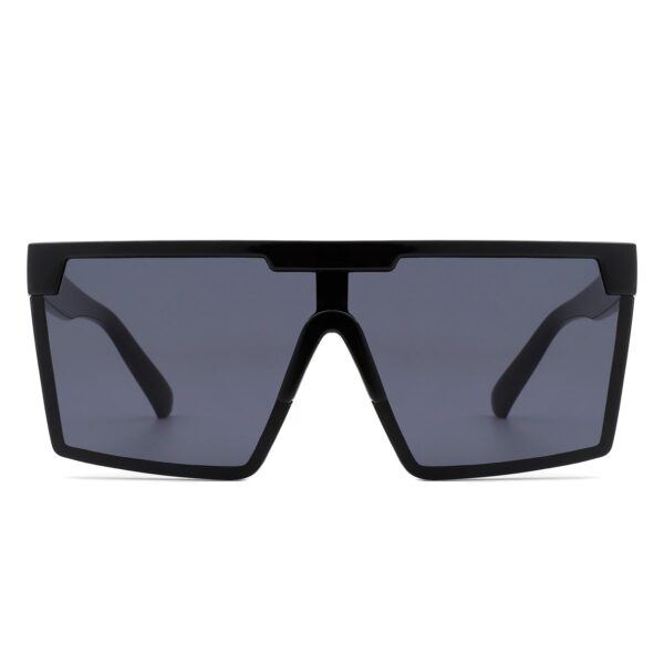 Vitalize - Oversize Retro Square Flat Top Tinted Fashion Women Sunglasses