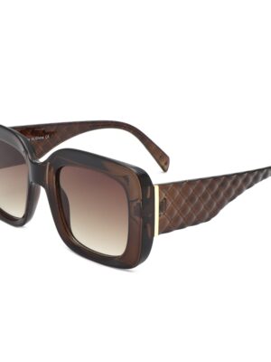 Vaelos - Chunky Flat Top Square  Thick Frame Sunglasses