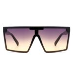 Vitalize - Oversize Retro Square Flat Top Tinted Fashion Women Sunglasses