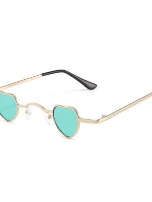 Zyral - Metal Heart Shaped Tinted Mini Color Pop Sunglasses