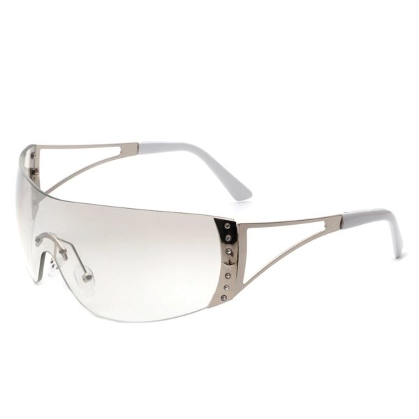 Vaeris - Rimless Rectangle Chic Rhinestone Luxury Sunglasses