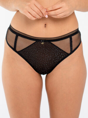 Transparent Tulle Brazilian Garter Panty Samanta Leo