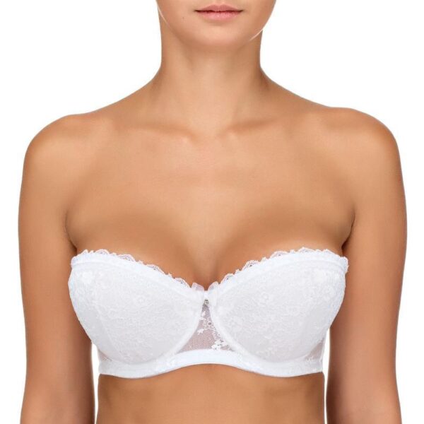 Bridal Padded Balconette Bra Lauma White Love