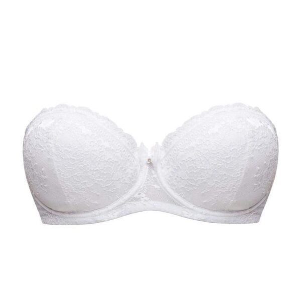 Bridal Padded Balconette Bra Lauma White Love